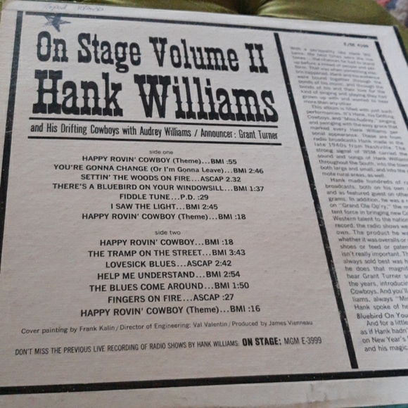 Rare Hank Williams Vinyl - Picture 2 of 6